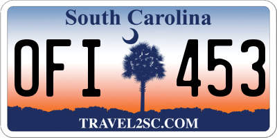 SC license plate OFI453