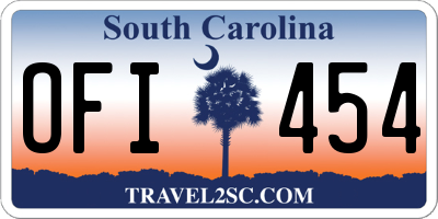 SC license plate OFI454