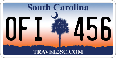 SC license plate OFI456