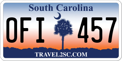 SC license plate OFI457