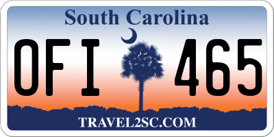 SC license plate OFI465