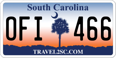 SC license plate OFI466