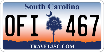 SC license plate OFI467