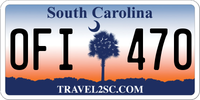 SC license plate OFI470