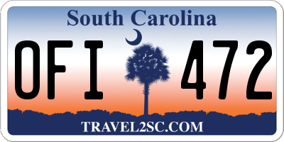 SC license plate OFI472