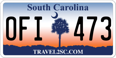 SC license plate OFI473
