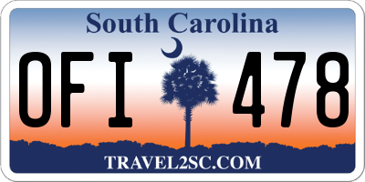 SC license plate OFI478