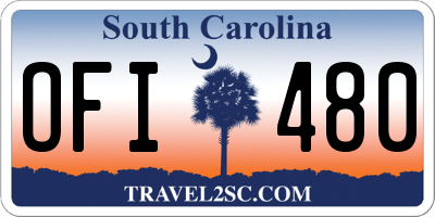 SC license plate OFI480