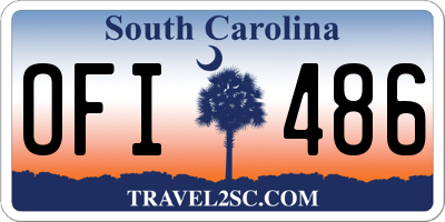 SC license plate OFI486