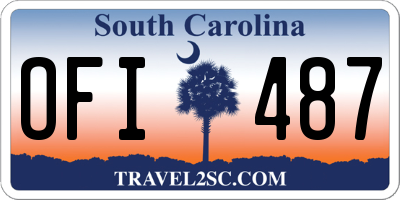 SC license plate OFI487