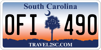 SC license plate OFI490