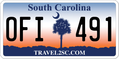 SC license plate OFI491