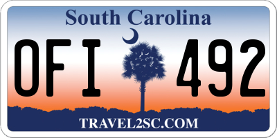 SC license plate OFI492