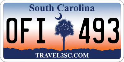 SC license plate OFI493