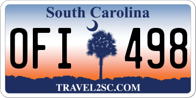 SC license plate OFI498