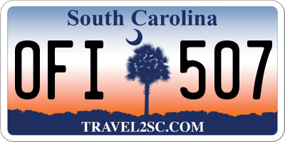 SC license plate OFI507