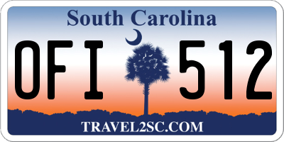 SC license plate OFI512