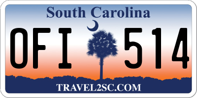 SC license plate OFI514