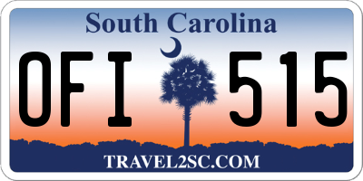 SC license plate OFI515