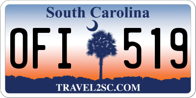 SC license plate OFI519