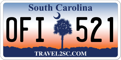 SC license plate OFI521