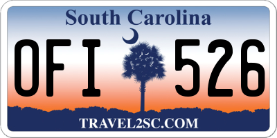 SC license plate OFI526