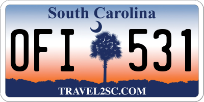 SC license plate OFI531