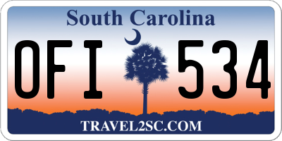 SC license plate OFI534