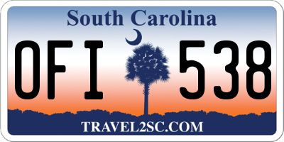SC license plate OFI538