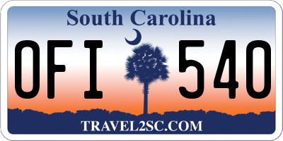 SC license plate OFI540