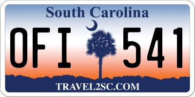 SC license plate OFI541