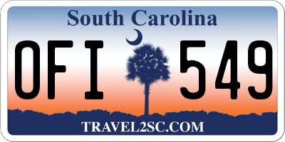 SC license plate OFI549