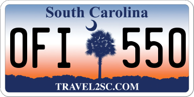 SC license plate OFI550