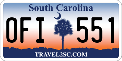 SC license plate OFI551