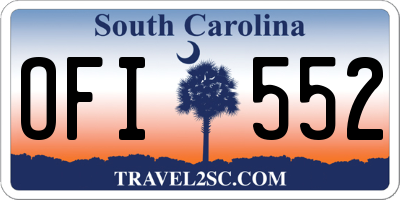 SC license plate OFI552