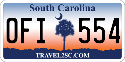 SC license plate OFI554