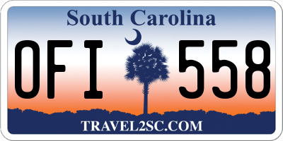 SC license plate OFI558