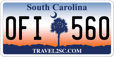 SC license plate OFI560