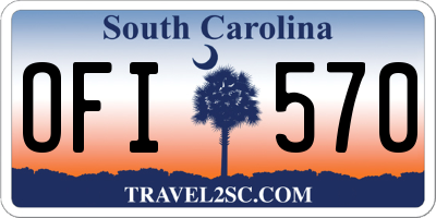 SC license plate OFI570