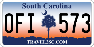 SC license plate OFI573