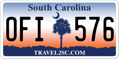 SC license plate OFI576