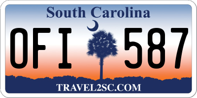 SC license plate OFI587