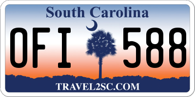 SC license plate OFI588