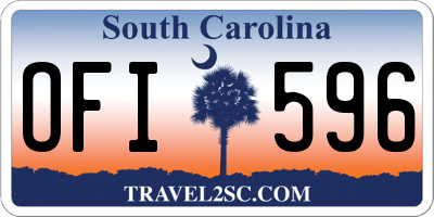 SC license plate OFI596