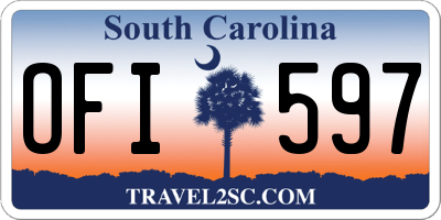 SC license plate OFI597