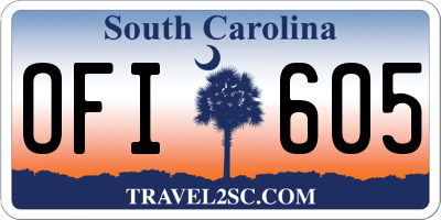 SC license plate OFI605