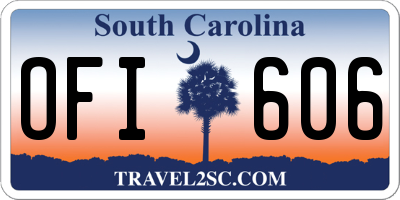 SC license plate OFI606