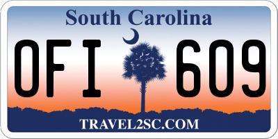 SC license plate OFI609