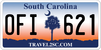 SC license plate OFI621