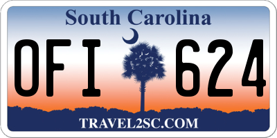 SC license plate OFI624